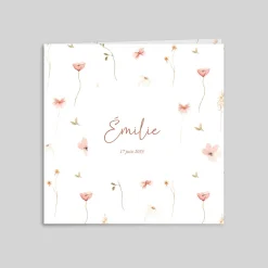 Faire-part Naissance Fille^Planet cards Jolies fleurs champêtres