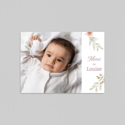 Carte Remerciement Naissance Fille^Planet cards Jolies fleurs des champs