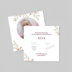 Faire-part Naissance Original | Faire-part Naissance Fille^Planet cards Jolies fleurs des champs