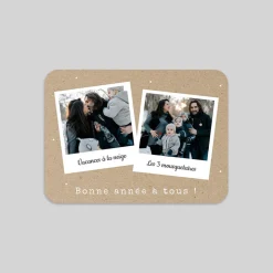 Carte De Vœux Famille | Carte De Vœux Photo^Planet cards Jolies Photos Vintages Sur Kraft