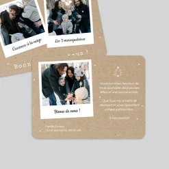 Carte De Vœux Famille | Carte De Vœux Photo^Planet cards Jolies Photos Vintages Sur Kraft