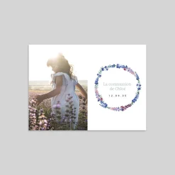 Faire-part Communion^Planet cards Jolis Delphiniums