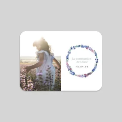 Faire-part Communion^Planet cards Jolis Delphiniums