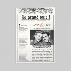 Faire-part Mariage Original | Gamme Complète^Planet cards Journal ancien