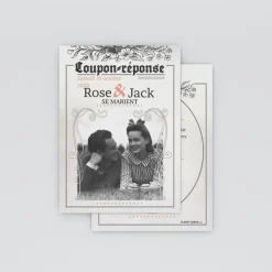 Coupon-réponse Mariage^Planet cards Journal ancien