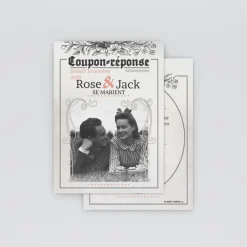 Coupon-réponse Mariage^Planet cards Journal ancien