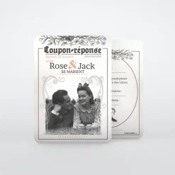 Coupon-réponse Mariage^Planet cards Journal ancien