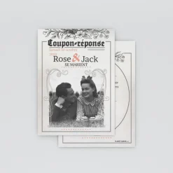 Coupon-réponse Mariage^Planet cards Journal ancien