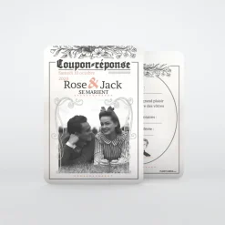 Coupon-réponse Mariage^Planet cards Journal ancien