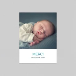 Carte Remerciement Naissance Classique^Planet cards Journée Attendue