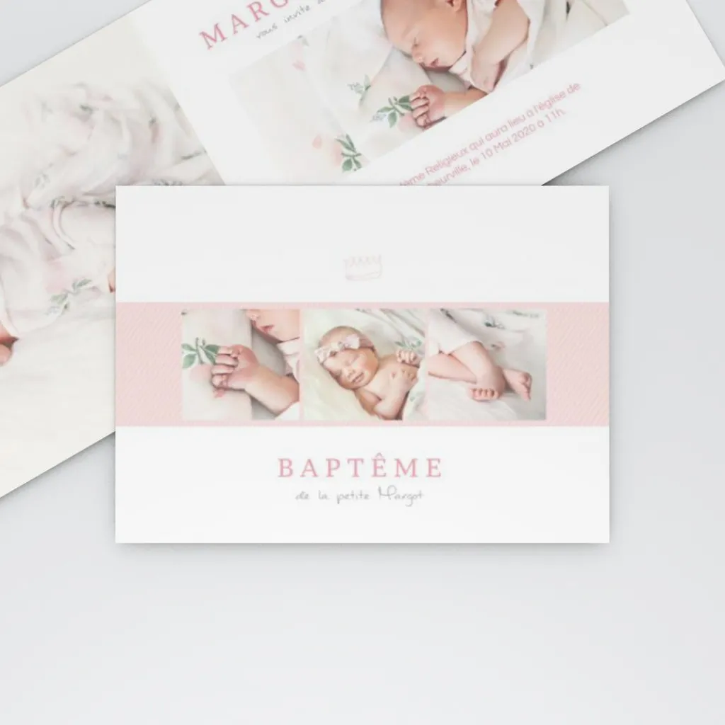 Faire-part Baptême Civil | Faire-part Baptême Fille^Planet cards Journée de Princesse