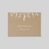Carte D'invitation Mariage^Planet cards Kraft champêtre