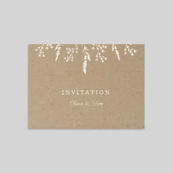 Carte D'invitation Mariage^Planet cards Kraft champêtre