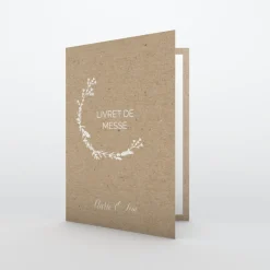 Livret De Messe Mariage^Planet cards Kraft champêtre