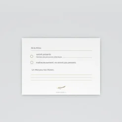 Coupon-réponse Mariage^Planet cards Kraft champêtre