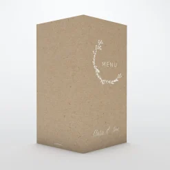 Menu De Mariage^Planet cards Kraft champêtre