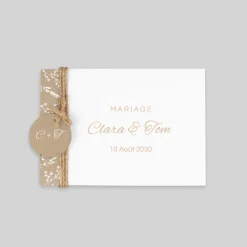 Faire-part Mariage Champêtre | Gamme Complète^Planet cards Kraft champêtre
