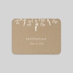 Carte D'invitation Mariage^Planet cards Kraft champêtre