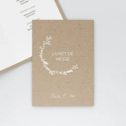 Livret De Messe Mariage^Planet cards Kraft champêtre