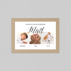 Faire-part Naissance Garçon^Planet cards Kraft Doux