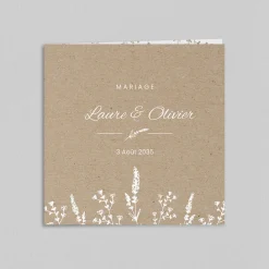 Faire-part Mariage Champêtre | Gamme Complète^Planet cards Kraft et Douceur Florale