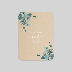 Faire-part Mariage Chic | Faire-part Mariage Champêtre^Planet cards Kraft et Eucalyptus