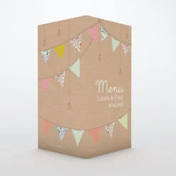 Menu De Mariage^Planet cards Kraft et fanions