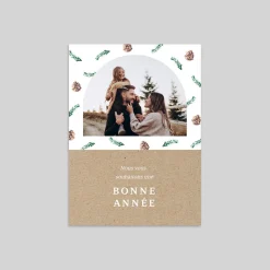 Carte De Vœux Nature^Planet cards Kraft et Pommes de Pin