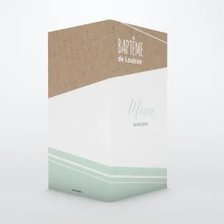 Menu Baptême^Planet cards Kraft Géométrique