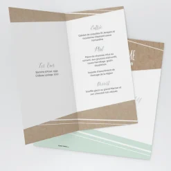 Menu Baptême^Planet cards Kraft Géométrique
