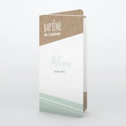 Menu Baptême^Planet cards Kraft Géométrique