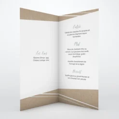 Menu Baptême^Planet cards Kraft Géométrique