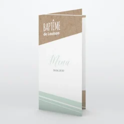 Menu Baptême^Planet cards Kraft Géométrique