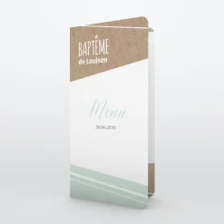Menu Baptême^Planet cards Kraft Géométrique