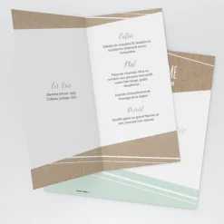 Menu Baptême^Planet cards Kraft Géométrique