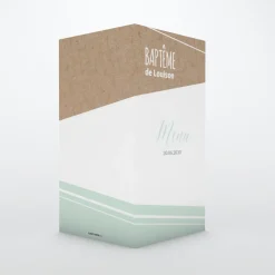 Menu Baptême^Planet cards Kraft Géométrique