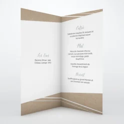 Menu Baptême^Planet cards Kraft Géométrique