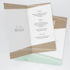 Menu Baptême^Planet cards Kraft Géométrique