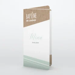 Menu Baptême^Planet cards Kraft Géométrique