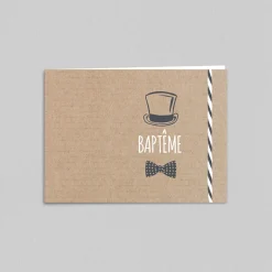 Faire-part Baptême Civil | Faire-part Baptême Garçon^Planet cards Kraft Hipster