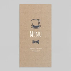 Menu Baptême^Planet cards Kraft Hipster