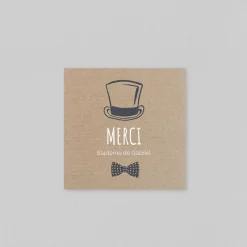 Carte Remerciement Baptême Garçon^Planet cards Kraft Hipster