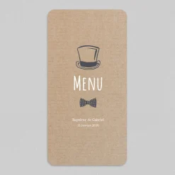 Menu Baptême^Planet cards Kraft Hipster