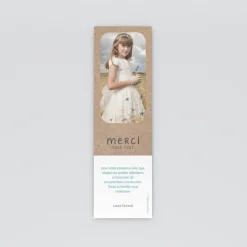 Carte Remerciement Communion^Planet cards Kraft Multiphoto