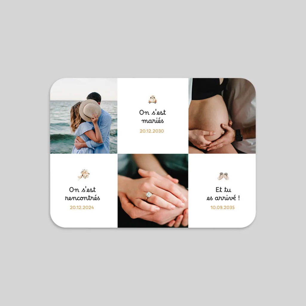 Faire-part Naissance Fille | Faire-part Naissance Garçon^Planet cards La chronologie du bonheur