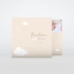 Faire-part Baptême Civil^Planet cards La Nuit En Douceur