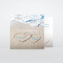 Coupon-réponse Mariage^Planet cards La plage