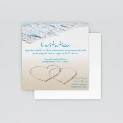 Carte D'invitation Mariage^Planet cards La plage