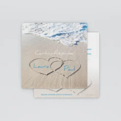 Coupon-réponse Mariage^Planet cards La plage