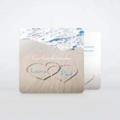 Coupon-réponse Mariage^Planet cards La plage